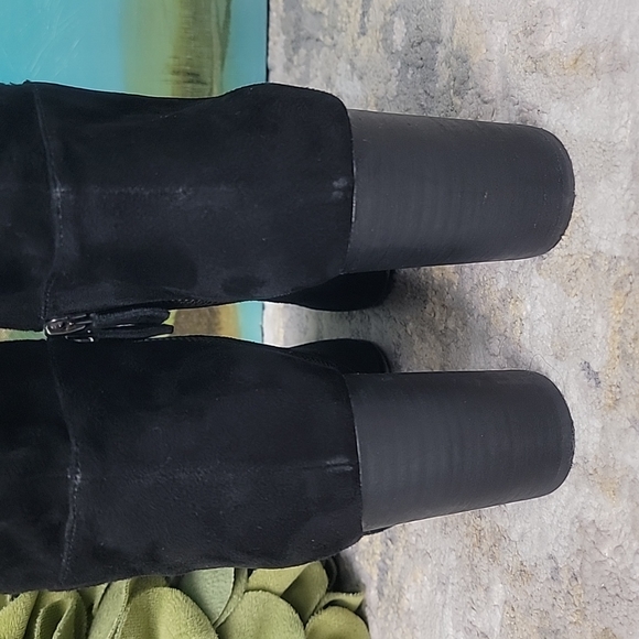 Eileen Fisher Boots - Cinch Smooth Suede Block Heel Mid Boot - Picture 7 of 14